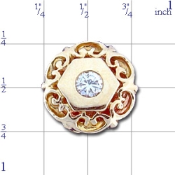 N293 14K DIAMOND SLIDE 